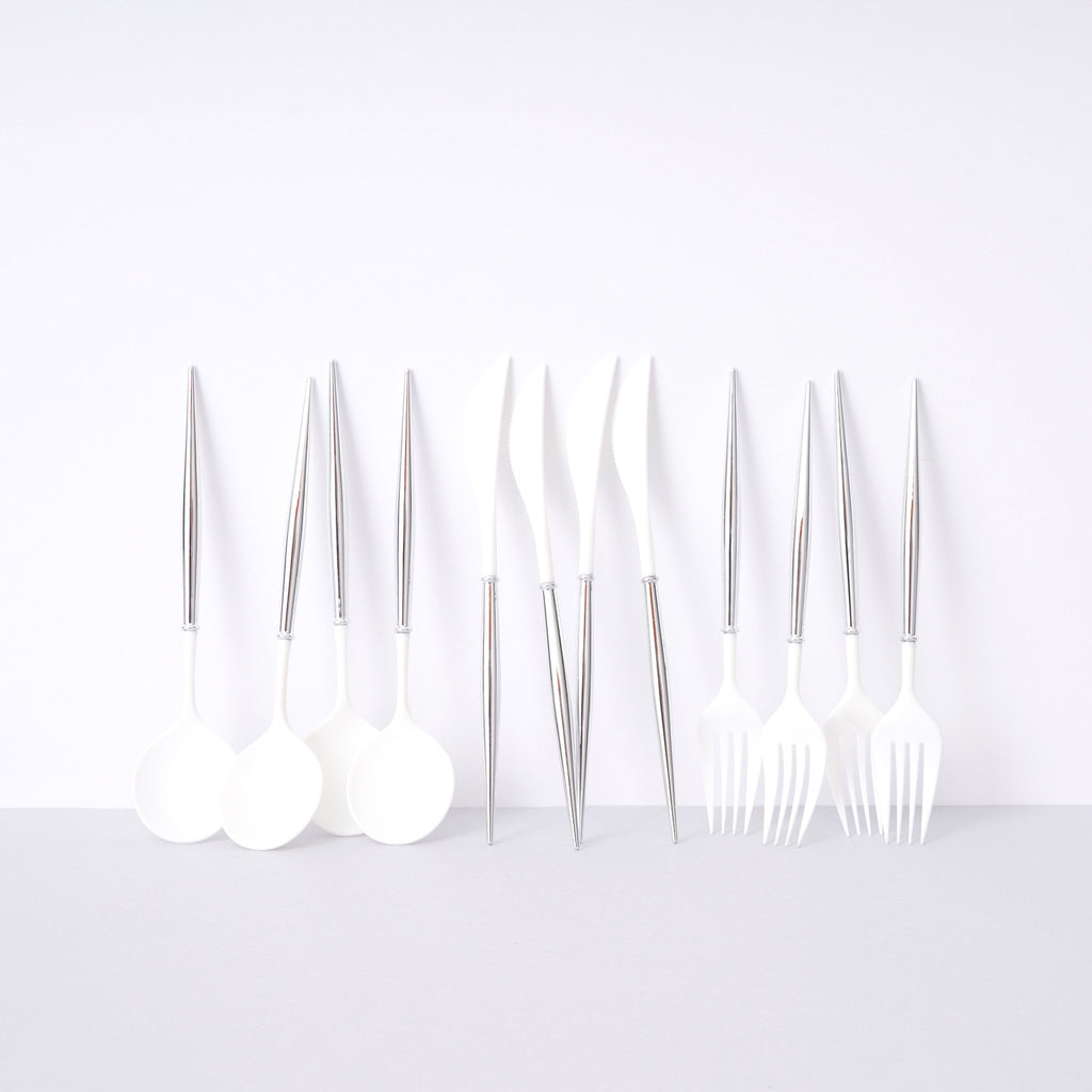 bella  cutlery silver  white