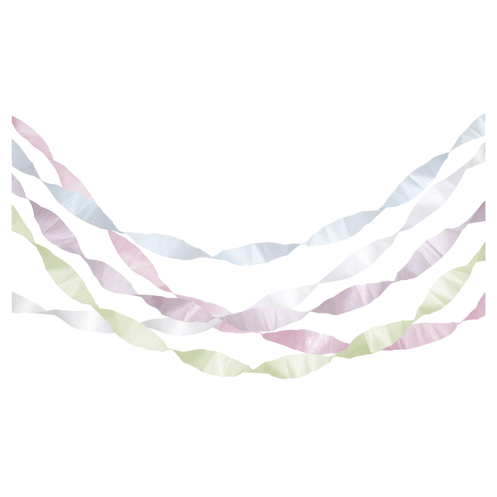 Pastel Crepe Paper Streamers  /5pc
