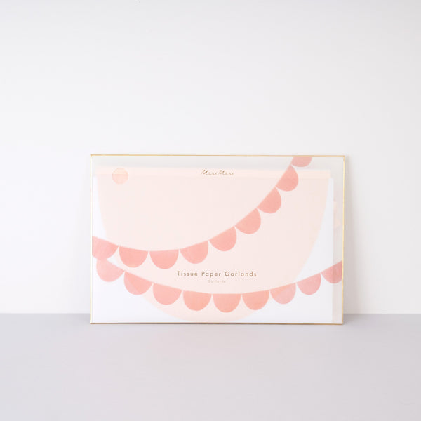 Peach Tissue Paper Garland