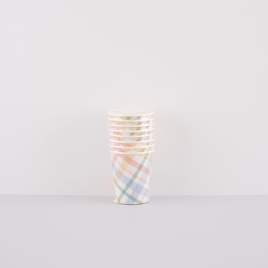 Plaid Cups