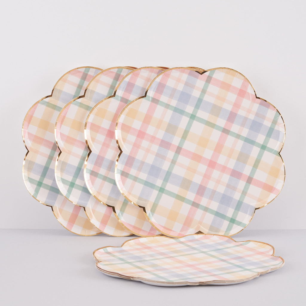 Plaid Easter Plates 